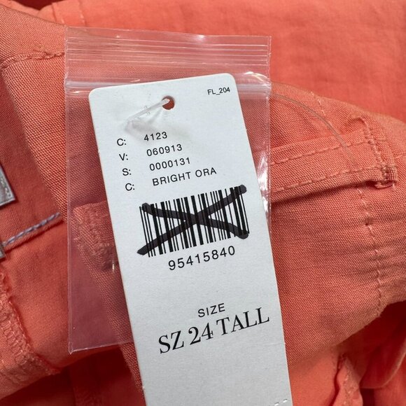 NWT Anthropologie The Colette Linen Cropped Wide Leg Pants Maeve Orange 24T TALL - Picture 6 of 10